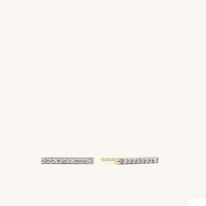 Mejuri Pave Diamonds Long Bar Studs